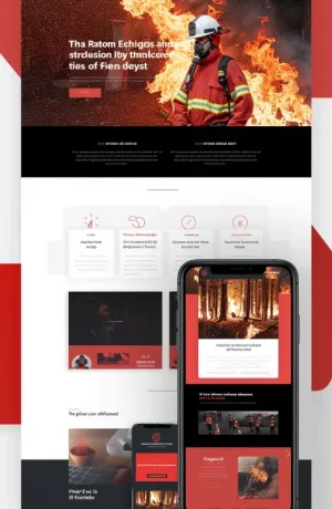 Example fire safety website mock-up 1